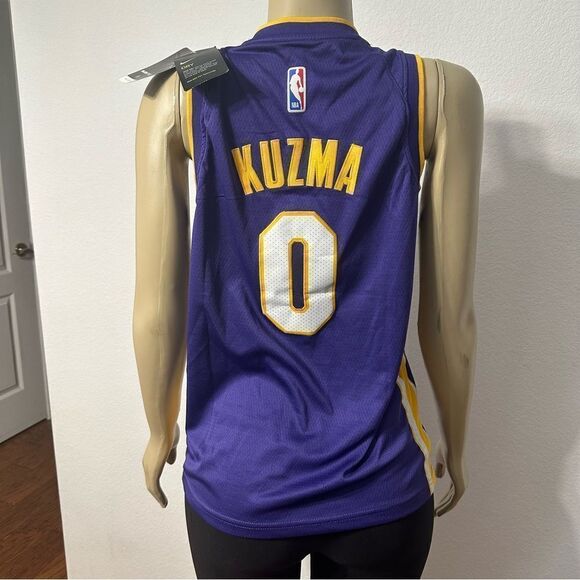 NWT! Nike Swingman Kyle Kuzma #0 Los Angeles Lakers Jersey Youth XL -Women Small - Picture 6 of 7